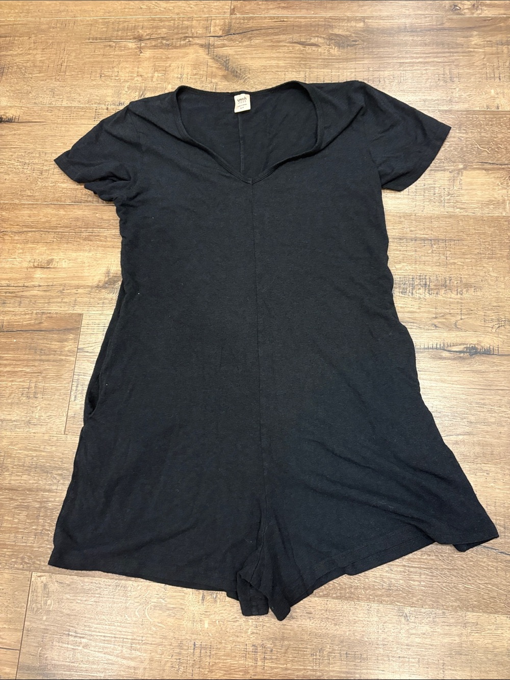 Smash + Tess Black Short-Sleeve Romper